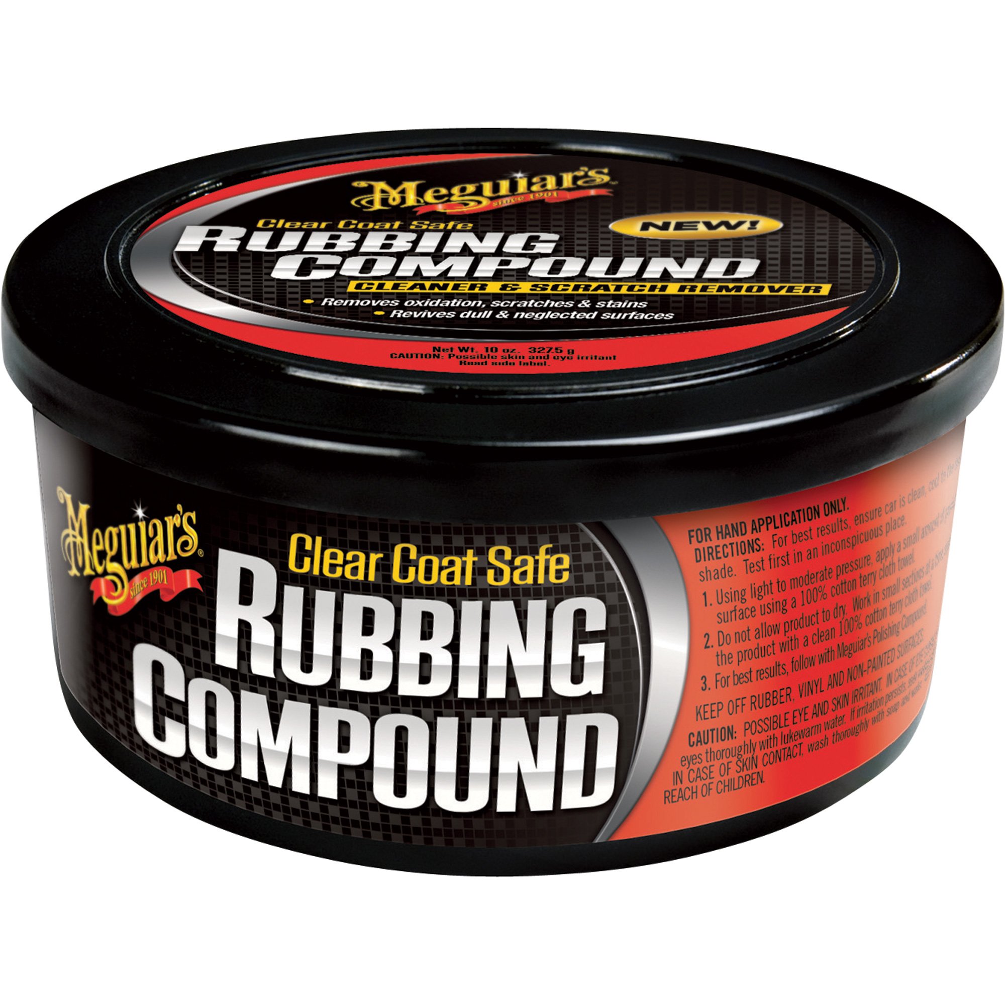 Meguiar’s Clear Coat Safe Rubbing Compound — 10oz., Model# G18010